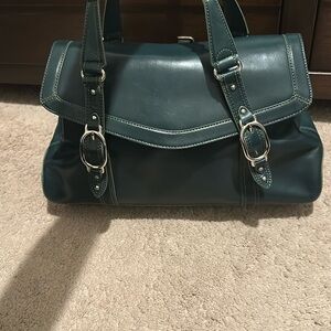 Cole Haan Blue Shoulder Bag with Structured Design